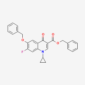 molecular formula C27H22FNO4 B587926 6-Benzyloxy-1-cyclopropyl-1,4-dihydro-7-fluoro-4-oxo-3-quinolinecarboxylic Acid Benzyl Ester CAS No. 1391053-23-8