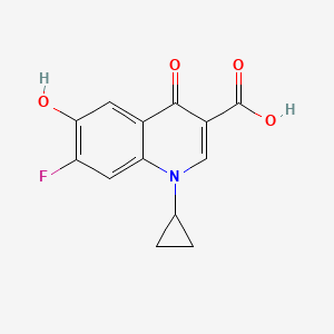 molecular formula C13H10FNO4 B587927 1-Cyclopropyl-1,4-dihydro-7-fluoro-6-hydroxy-4-oxo-3-quinolinecarboxylic Acid CAS No. 1391051-76-5