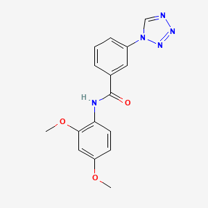 molecular formula C16H15N5O3 B5879287 N-(2,4-dimethoxyphenyl)-3-(1H-tetrazol-1-yl)benzamide 