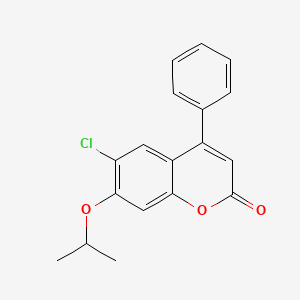 molecular formula C18H15ClO3 B5879313 6-chloro-7-isopropoxy-4-phenyl-2H-chromen-2-one 