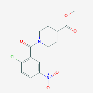 molecular formula C14H15ClN2O5 B5879326 methyl 1-(2-chloro-5-nitrobenzoyl)-4-piperidinecarboxylate 