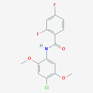 molecular formula C15H12ClF2NO3 B5879327 N-(4-chloro-2,5-dimethoxyphenyl)-2,4-difluorobenzamide 