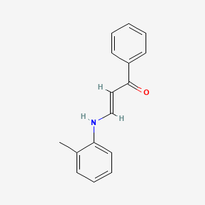 molecular formula C16H15NO B5879335 3-[(2-methylphenyl)amino]-1-phenyl-2-propen-1-one 