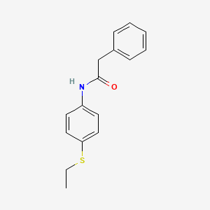 molecular formula C16H17NOS B5879348 N-[4-(ethylthio)phenyl]-2-phenylacetamide 
