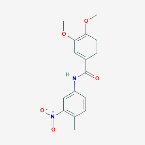 molecular formula C16H16N2O5 B5879351 3,4-dimethoxy-N-(4-methyl-3-nitrophenyl)benzamide 