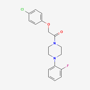 molecular formula C18H18ClFN2O2 B5879352 1-[(4-chlorophenoxy)acetyl]-4-(2-fluorophenyl)piperazine 