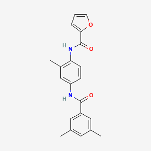 molecular formula C21H20N2O3 B5879398 N-{4-[(3,5-dimethylbenzoyl)amino]-2-methylphenyl}-2-furamide 