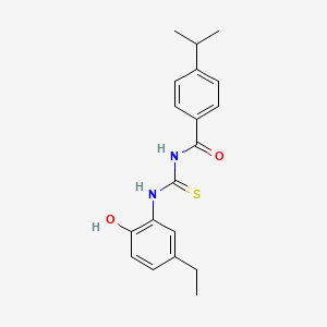 molecular formula C19H22N2O2S B5879399 N-{[(5-ethyl-2-hydroxyphenyl)amino]carbonothioyl}-4-isopropylbenzamide 