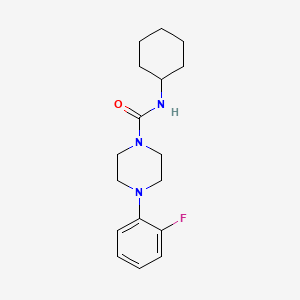 molecular formula C17H24FN3O B5879485 N-cyclohexyl-4-(2-fluorophenyl)-1-piperazinecarboxamide 