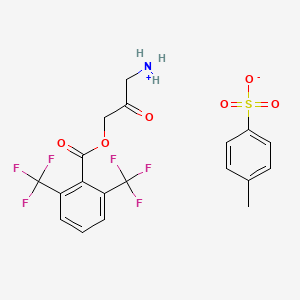 molecular formula C19H17F6NO6S B587950 3-{[2,6-Bis(trifluoromethyl)benzoyl]oxy}-2-oxopropan-1-aminium 4-methylbenzene-1-sulfonate CAS No. 1144516-95-9