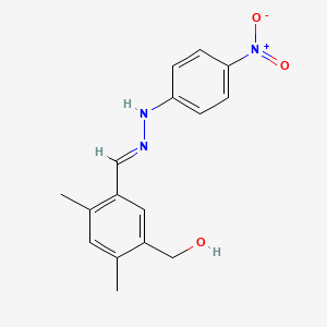 molecular formula C16H17N3O3 B5879502 5-(hydroxymethyl)-2,4-dimethylbenzaldehyde (4-nitrophenyl)hydrazone 