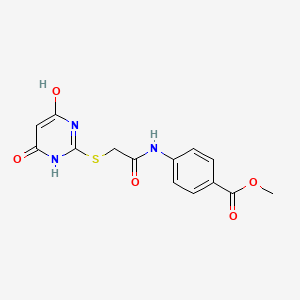 molecular formula C14H13N3O5S B5879516 methyl 4-({[(4-hydroxy-6-oxo-1,6-dihydro-2-pyrimidinyl)thio]acetyl}amino)benzoate 