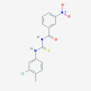 molecular formula C15H12ClN3O3S B5879523 N-{[(3-chloro-4-methylphenyl)amino]carbonothioyl}-3-nitrobenzamide CAS No. 6471-43-8