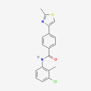 molecular formula C18H15ClN2OS B5879526 N-(3-chloro-2-methylphenyl)-4-(2-methyl-1,3-thiazol-4-yl)benzamide 