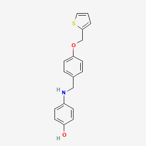 molecular formula C18H17NO2S B5879531 4-{[4-(2-thienylmethoxy)benzyl]amino}phenol 