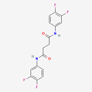 molecular formula C16H12F4N2O2 B5879534 N,N'-bis(3,4-difluorophenyl)succinamide 