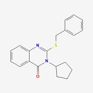molecular formula C20H20N2OS B5879539 2-(benzylthio)-3-cyclopentyl-4(3H)-quinazolinone 