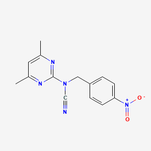 molecular formula C14H13N5O2 B5879550 (4,6-dimethyl-2-pyrimidinyl)(4-nitrobenzyl)cyanamide 