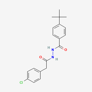 molecular formula C19H21ClN2O2 B5879570 4-tert-butyl-N'-[(4-chlorophenyl)acetyl]benzohydrazide 