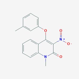 molecular formula C17H14N2O4 B5879574 1-methyl-4-(3-methylphenoxy)-3-nitro-2(1H)-quinolinone 