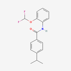 molecular formula C17H17F2NO2 B5879585 N-[2-(difluoromethoxy)phenyl]-4-isopropylbenzamide 