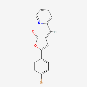 molecular formula C16H10BrNO2 B5879595 5-(4-bromophenyl)-3-(2-pyridinylmethylene)-2(3H)-furanone 