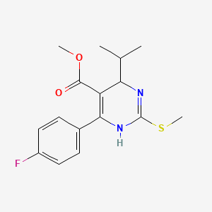 molecular formula C16H19FN2O2S B587960 6-(4-氟苯基)-2-(甲硫基)-4-(丙烷-2-基)-1,4-二氢嘧啶-5-甲酸甲酯 CAS No. 885100-76-5