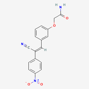 molecular formula C17H13N3O4 B5879601 2-{3-[2-cyano-2-(4-nitrophenyl)vinyl]phenoxy}acetamide 