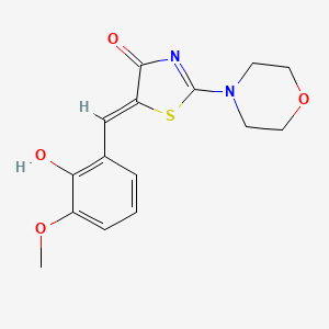 molecular formula C15H16N2O4S B5879612 5-(2-hydroxy-3-methoxybenzylidene)-2-(4-morpholinyl)-1,3-thiazol-4(5H)-one 