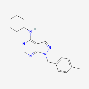 molecular formula C19H23N5 B5879639 N-cyclohexyl-1-(4-methylbenzyl)-1H-pyrazolo[3,4-d]pyrimidin-4-amine 