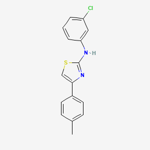 molecular formula C16H13ClN2S B5879655 N-(3-chlorophenyl)-4-(4-methylphenyl)-1,3-thiazol-2-amine 