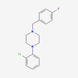 molecular formula C17H18ClFN2 B5879678 1-(2-chlorophenyl)-4-(4-fluorobenzyl)piperazine 