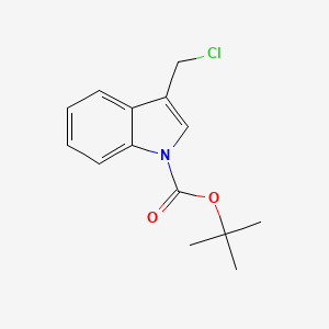 molecular formula C14H16ClNO2 B587969 3-(氯甲基)-1H-吲哚-1-羧酸 1,1-二甲基乙酯 CAS No. 862704-32-3