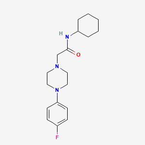 molecular formula C18H26FN3O B5879691 N-cyclohexyl-2-[4-(4-fluorophenyl)-1-piperazinyl]acetamide 