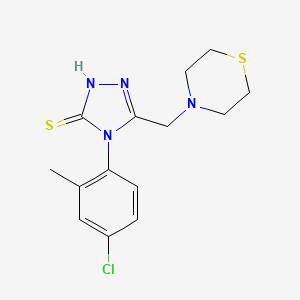 4-(4-chloro-2-methylphenyl)-5-(4-thiomorpholinylmethyl)-2,4-dihydro-3H-1,2,4-triazole-3-thione