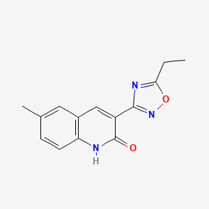 molecular formula C14H13N3O2 B5879700 3-(5-ethyl-1,2,4-oxadiazol-3-yl)-6-methyl-2-quinolinol 