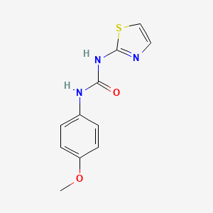 molecular formula C11H11N3O2S B5879723 N-(4-methoxyphenyl)-N'-1,3-thiazol-2-ylurea 
