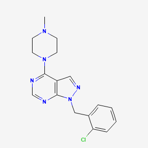 molecular formula C17H19ClN6 B5879736 1-(2-chlorobenzyl)-4-(4-methyl-1-piperazinyl)-1H-pyrazolo[3,4-d]pyrimidine 