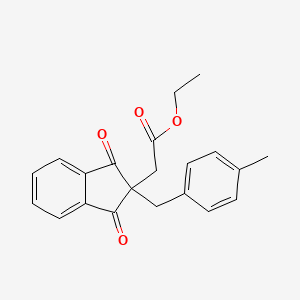 molecular formula C21H20O4 B5879744 ethyl [2-(4-methylbenzyl)-1,3-dioxo-2,3-dihydro-1H-inden-2-yl]acetate 