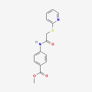 molecular formula C15H14N2O3S B5879752 methyl 4-{[(2-pyridinylthio)acetyl]amino}benzoate 