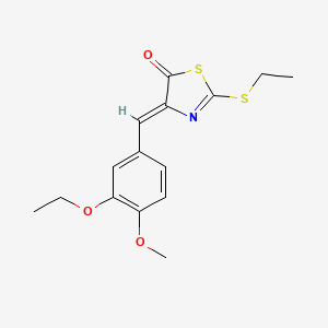 molecular formula C15H17NO3S2 B5879760 4-(3-ethoxy-4-methoxybenzylidene)-2-(ethylthio)-1,3-thiazol-5(4H)-one 