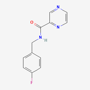 molecular formula C12H10FN3O B5879776 N-(4-fluorobenzyl)-2-pyrazinecarboxamide 