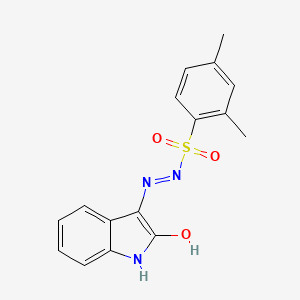 molecular formula C16H15N3O3S B5879787 2,4-dimethyl-N'-(2-oxo-1,2-dihydro-3H-indol-3-ylidene)benzenesulfonohydrazide 