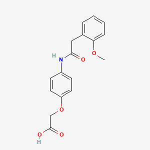 molecular formula C17H17NO5 B5879793 (4-{[(2-methoxyphenyl)acetyl]amino}phenoxy)acetic acid 