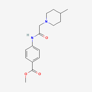 molecular formula C16H22N2O3 B5879803 methyl 4-{[(4-methyl-1-piperidinyl)acetyl]amino}benzoate 