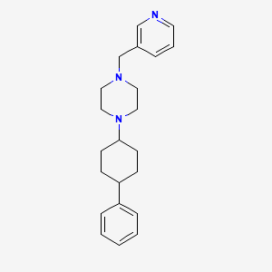 molecular formula C22H29N3 B5879812 1-(4-phenylcyclohexyl)-4-(3-pyridinylmethyl)piperazine 