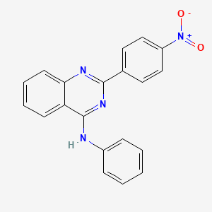 molecular formula C20H14N4O2 B5879825 2-(4-nitrophenyl)-N-phenyl-4-quinazolinamine 