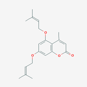 molecular formula C20H24O4 B5879835 4-methyl-5,7-bis[(3-methyl-2-buten-1-yl)oxy]-2H-chromen-2-one 