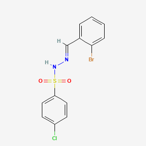 molecular formula C13H10BrClN2O2S B5879857 N'-(2-bromobenzylidene)-4-chlorobenzenesulfonohydrazide 