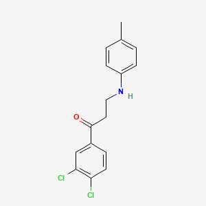 molecular formula C16H15Cl2NO B5879862 1-(3,4-dichlorophenyl)-3-[(4-methylphenyl)amino]-1-propanone 